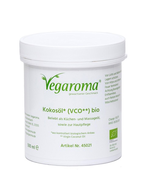 Kokosöl* (VCO**) bio Vegaroma 500 ml